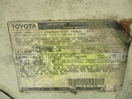 1990 TOYOTA TRUCK DLX WHITE STD CAB 2.4L AT 2WD Z16234
